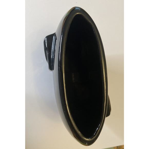 Vintage FAPCO 1930 Joan Lea Creations Shanghai Black 22K Gold Disk Asian Vase - Picture 14 of 16